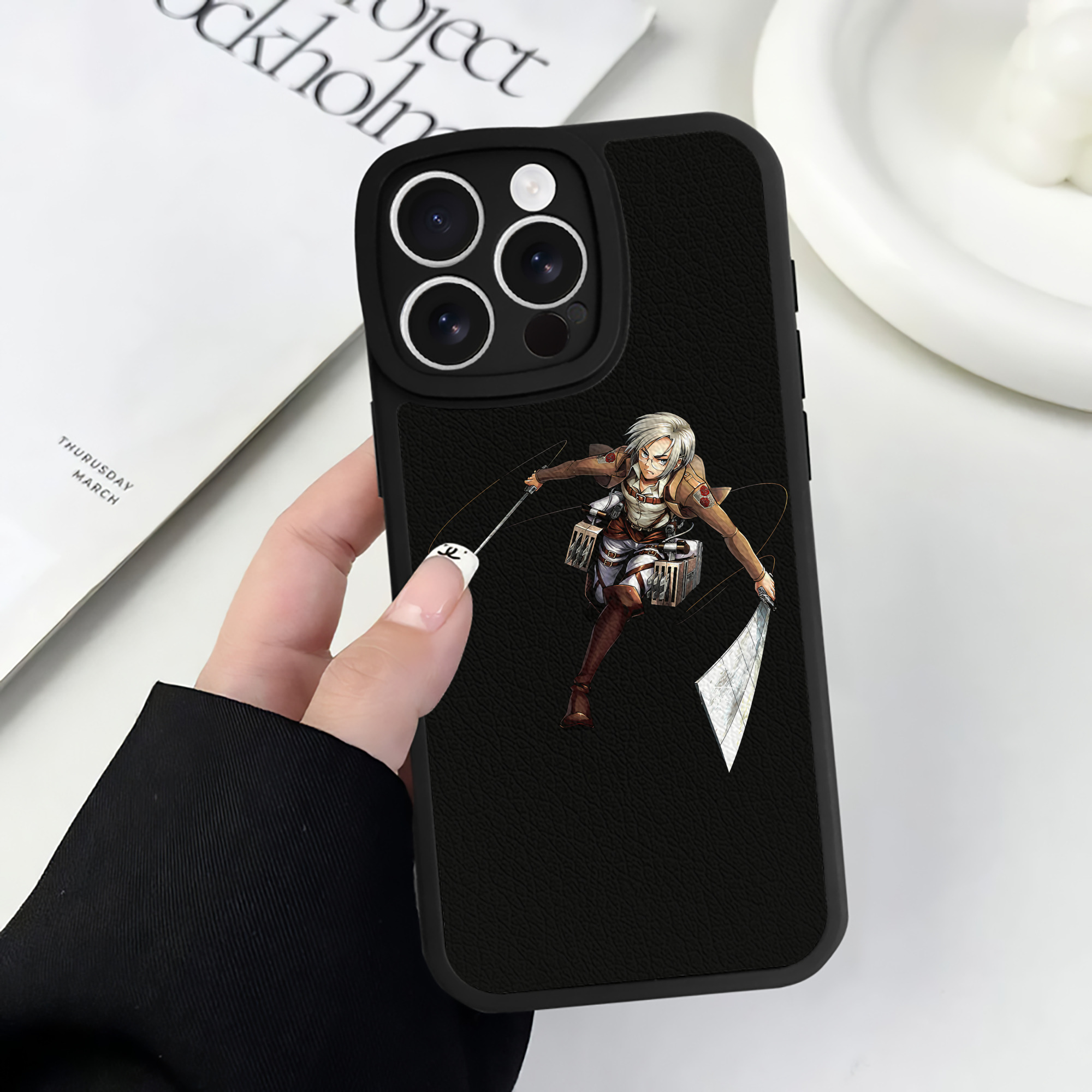 （画像用）  【iPhone 16シリーズ対応】シリコンスマホケース（レザー調） 材質：シリコン